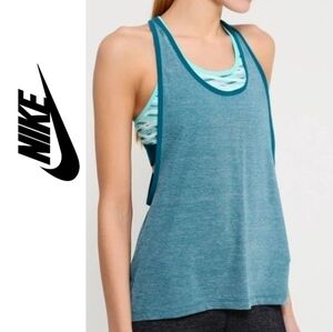 Nike Dri Fit Pro Inside Loose Tank Teal EUC Size L